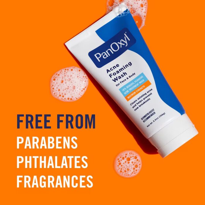 PanOxyl Acne Foaming Wash with 10% Benzoyl Peroxide (156g) - Image 7