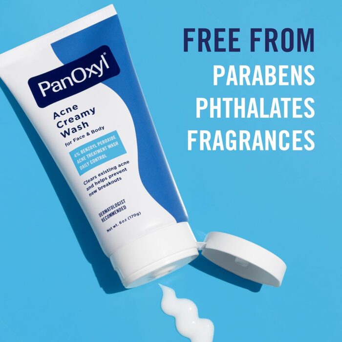 PanOxyl Acne Creamy Wash Benzoyl Peroxide 4% Daily Control (170g) - Image 5