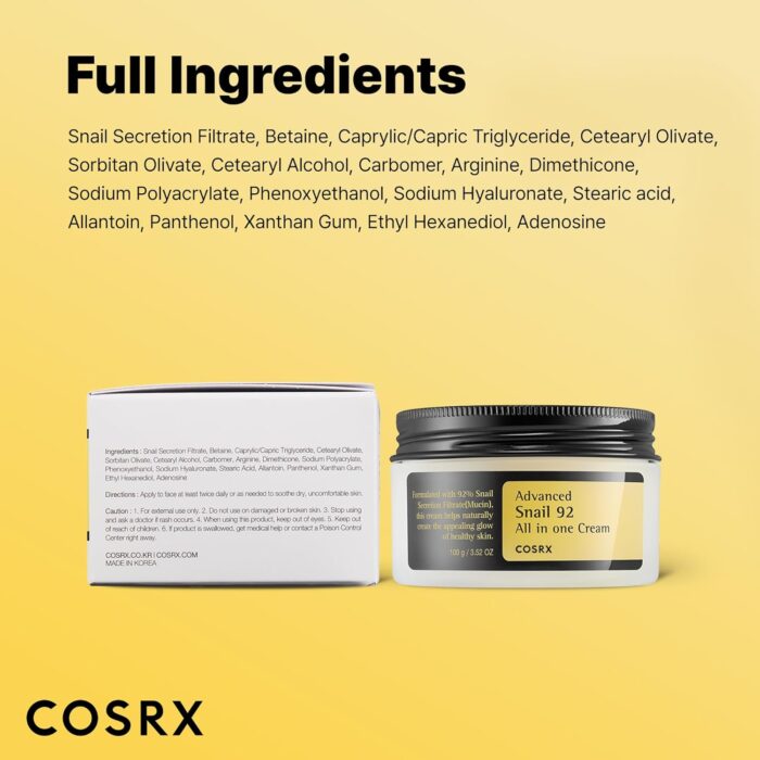 COSRX Advanced Snail 92 All In One Cream (100g) - Image 7