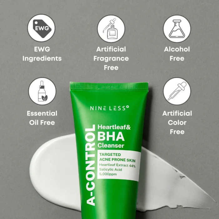 NINELESS A-Control Heartleaf & BHA Foam Cleanser (120mL) - Image 4