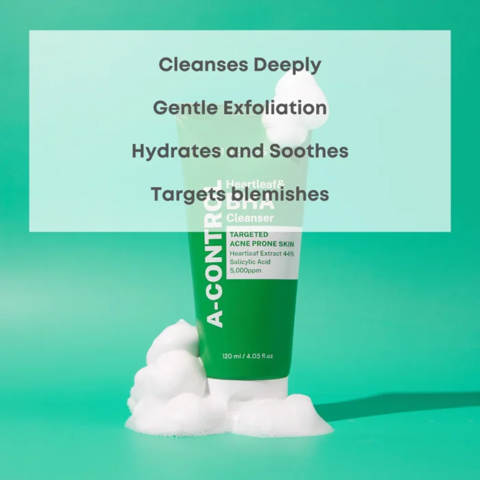 NINELESS A-Control Heartleaf & BHA Foam Cleanser (120mL) - Image 5