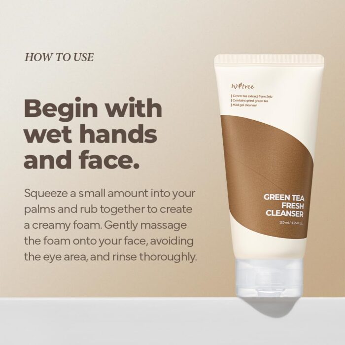 ISNTREE Green Tea Fresh Cleanser (120mL) - Image 2