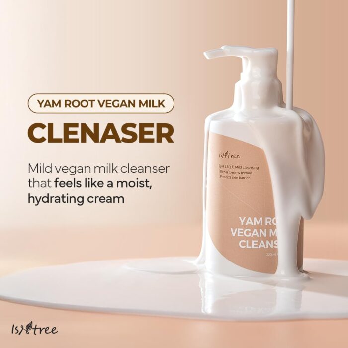 ISNTREE Yam Root Vegan Milk Cleanser (220mL) - Image 2