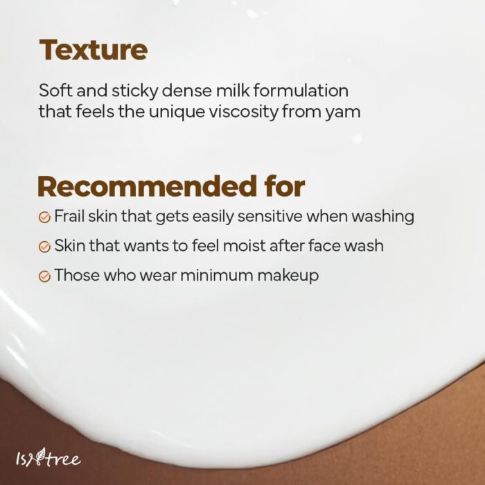 ISNTREE Yam Root Vegan Milk Cleanser (220mL) - Image 7