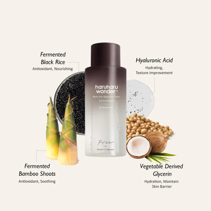 haruharu wonder Black Rice Hyaluronic Toner Free Of Alcohol & Fragrance (150mL) - Image 4