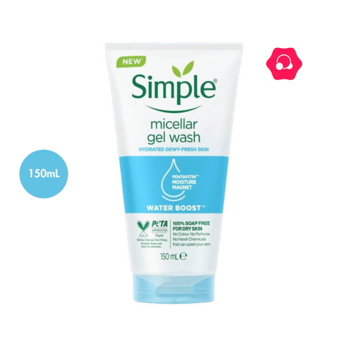 Simple Water Boost Micellar Facial Gel Wash (150mL)