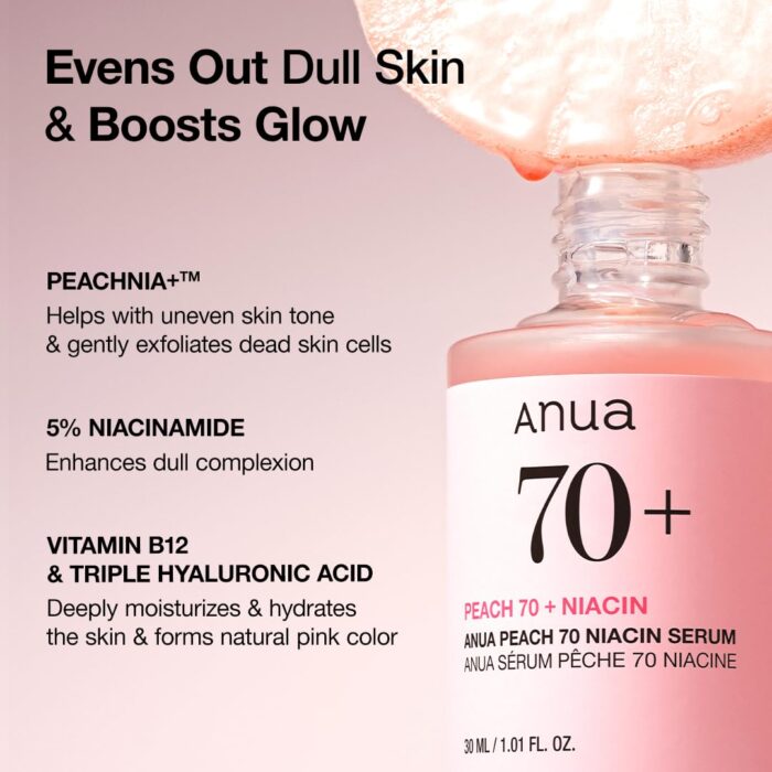 Anua Peach 70% Niacinamide Serum (30mL) - Image 5