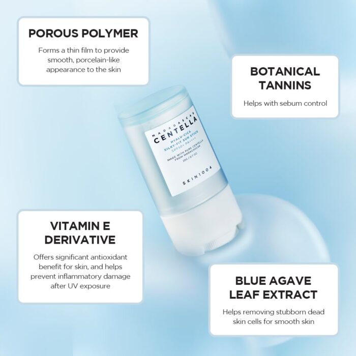 SKIN1004 Madagascar Centella Hyalu-Cica Silky-Fit Sun Stick SPF50+ PA++++ (20g) - Image 5