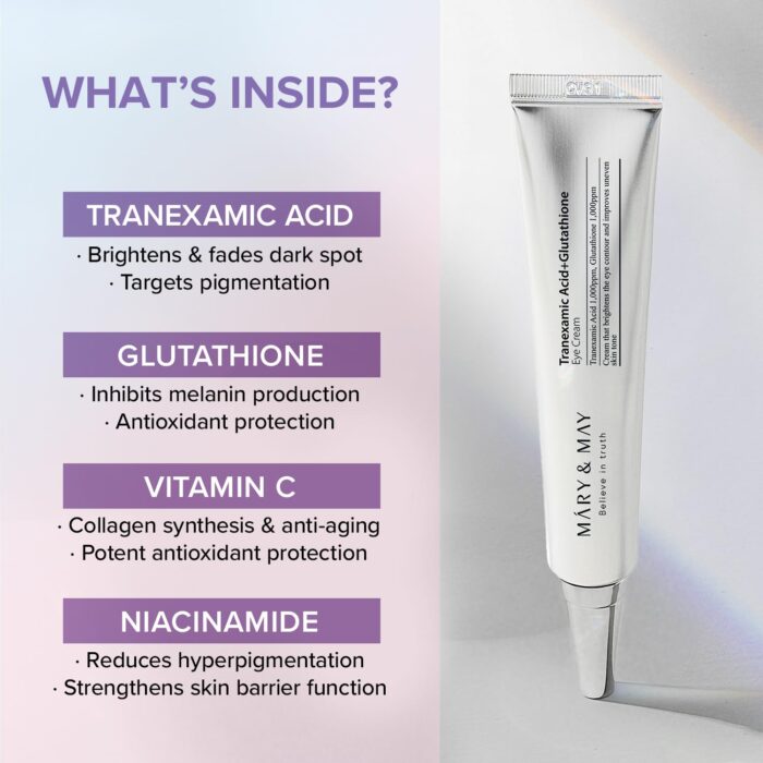 Mary & May Tranexamic Acid + Glutathione Eye Cream Miniature (12g) - Image 4