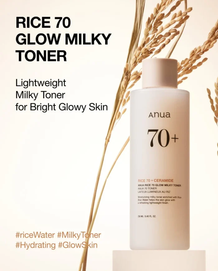 Anua Rice 70 Glow Milky Toner (250mL) - Image 2