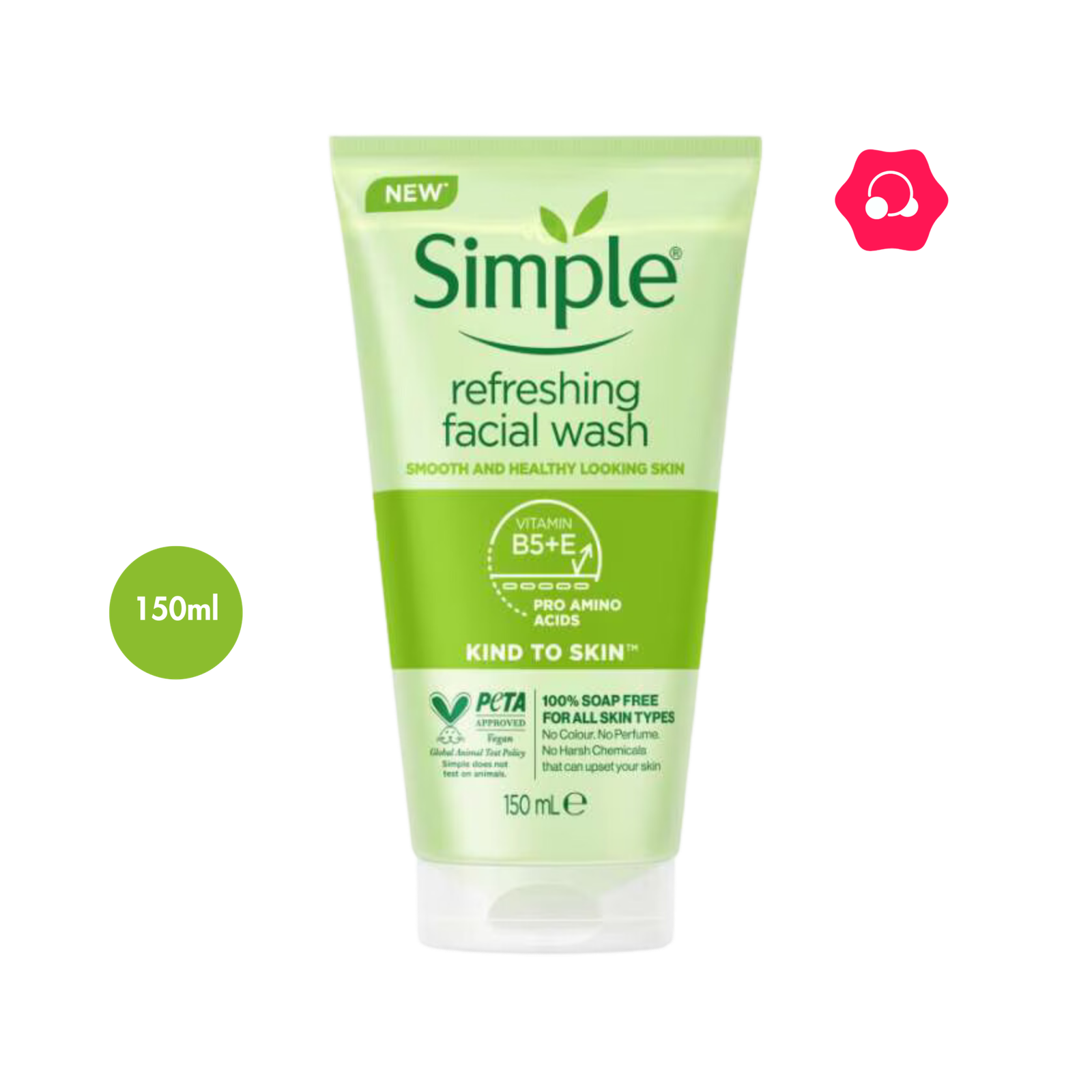 Simple Kind to Skin Refreshing Facial Gel Wash (150mL)