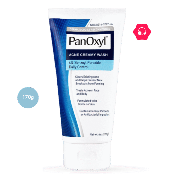 PanOxyl Acne Creamy Wash Benzoyl Peroxide 4% Daily Control (170g)