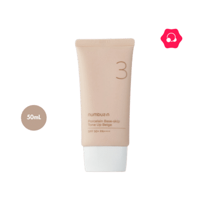 numbuzin No.3 Porcelain Base-skip Tone Up Beige Sunscreen SPF50+ PA++++