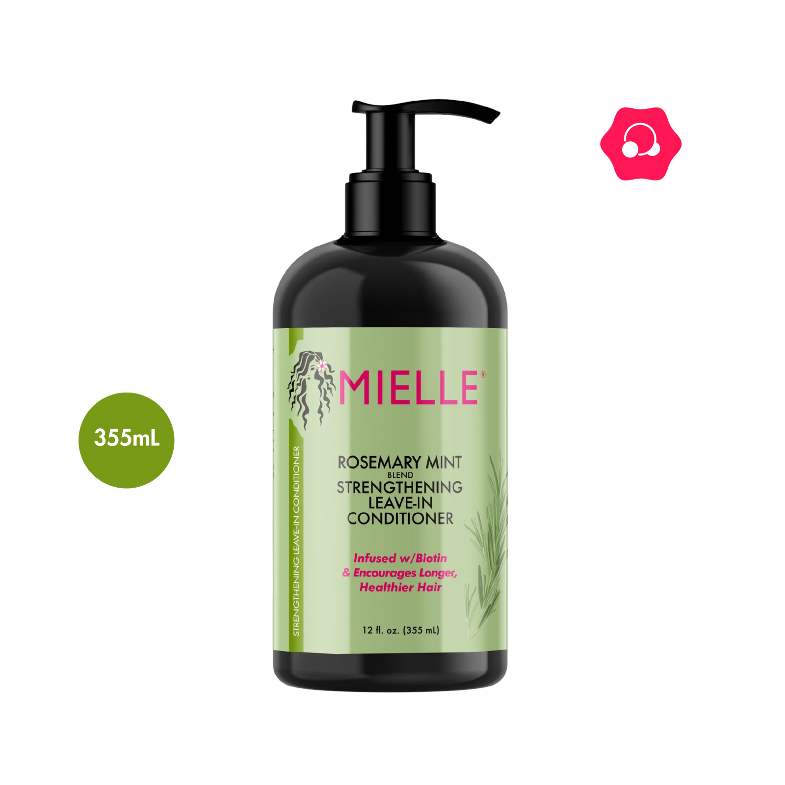 Mielle Rosemary Mint Strengthening Leave-In Conditioner (355mL)