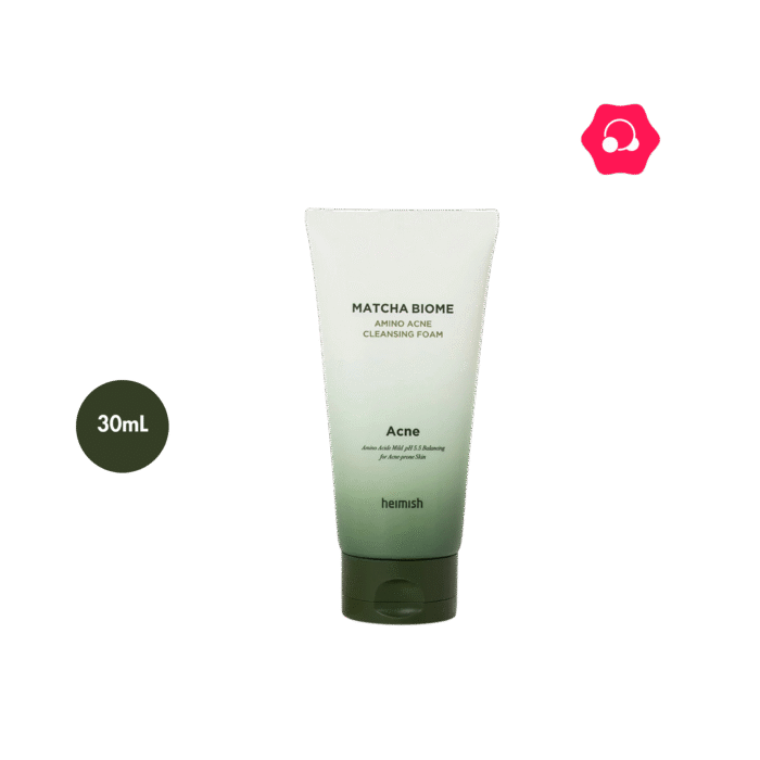 heimish Matcha Biome Amino Acne Cleansing Foam Miniature (30mL) - Image 1