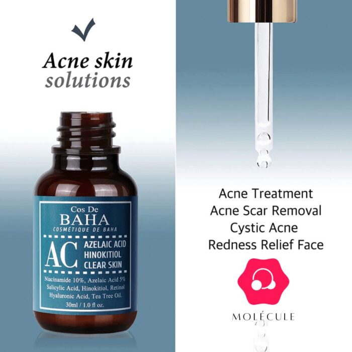 Cos De BAHA AC Azelaic Acid Hinokitiol Clear Skin (30mL) - Image 2