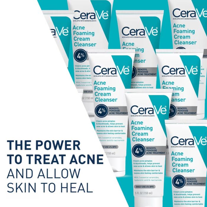 CeraVe Acne Foaming Cream Cleanser (150mL) - Image 3