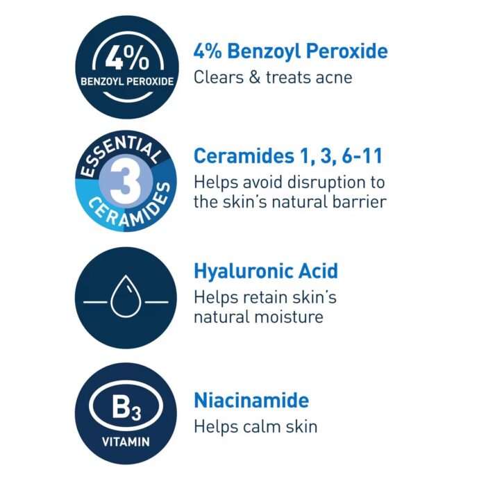 CeraVe Acne Foaming Cream Cleanser (150mL) - Image 4