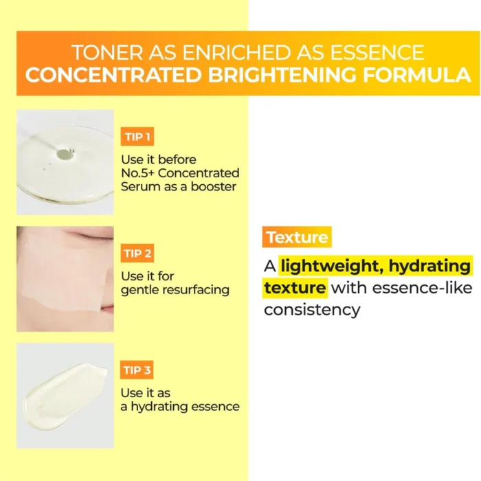 numbuzin No. 5+ Vitamin Boosting Essential Toner (200mL) - Image 2