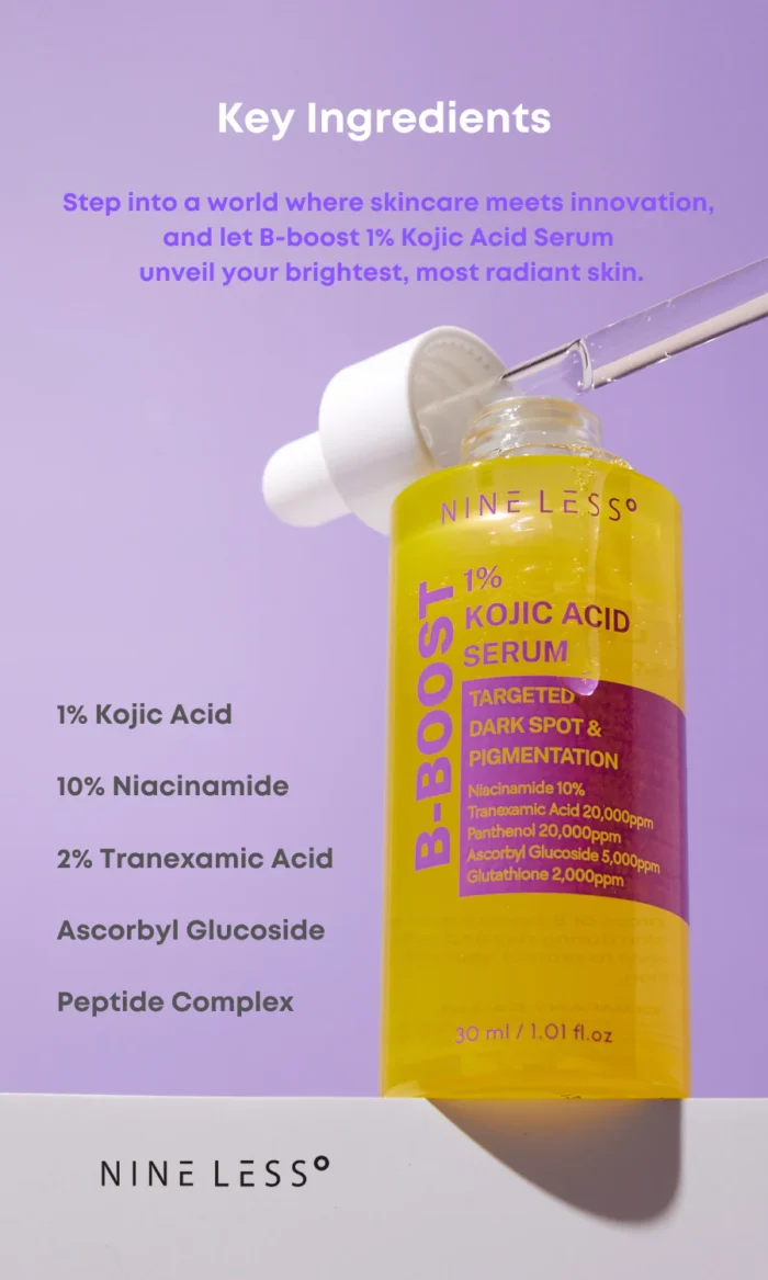 NINELESS B-Boost 1% Kojic Acid Serum (30mL) - Image 4