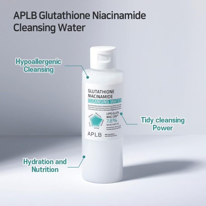 APLB Glutathione Niacinamide Cleansing Water (160mL) - Image 6