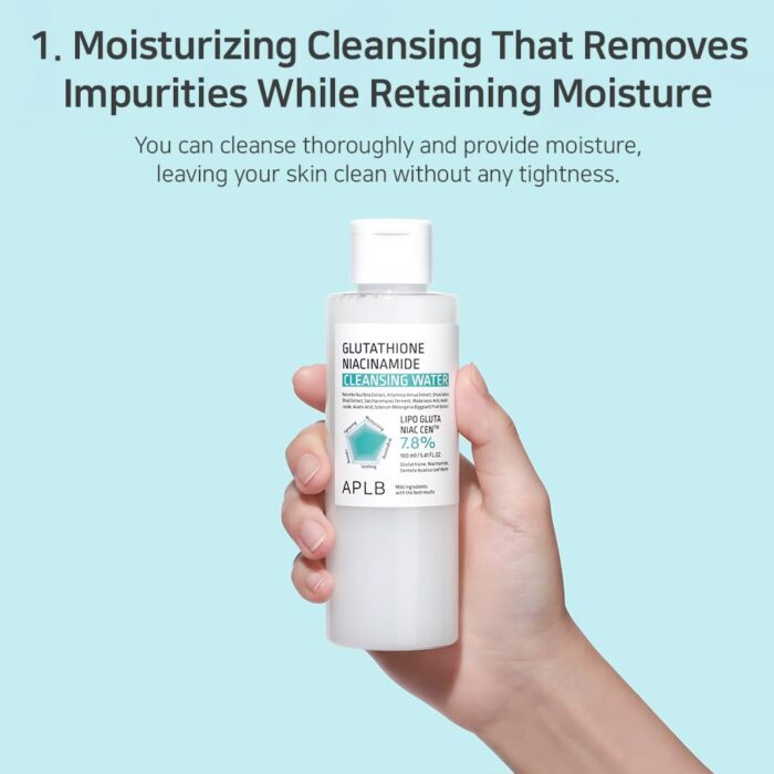 APLB Glutathione Niacinamide Cleansing Water (160mL) - Image 7
