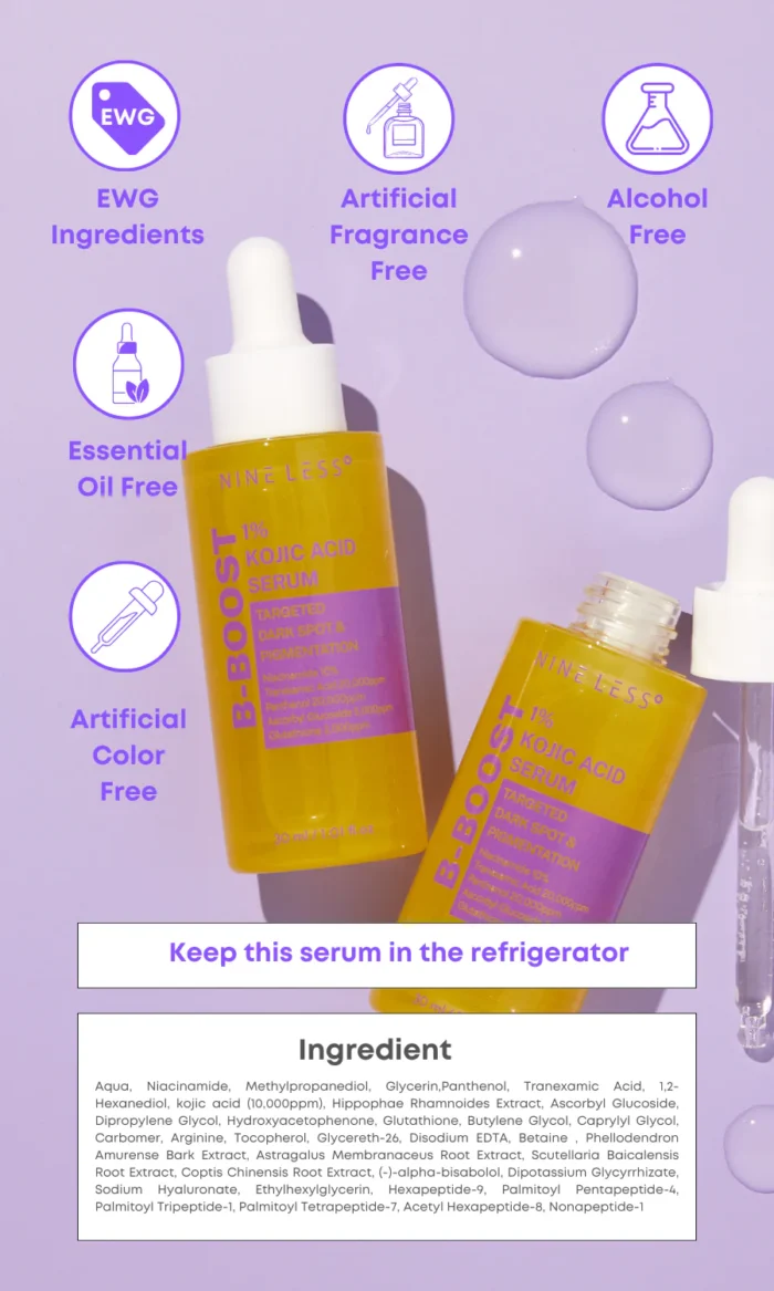 NINELESS B-Boost 1% Kojic Acid Serum (30mL) - Image 6