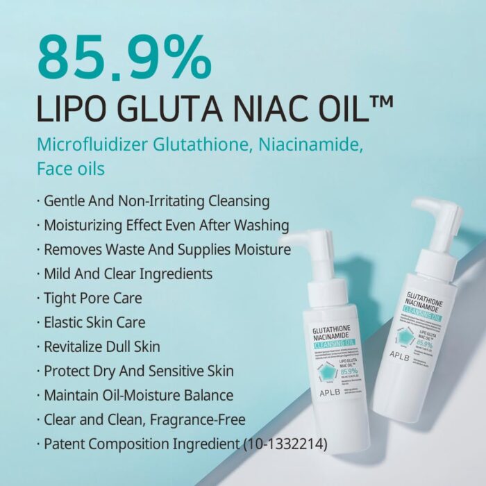 APLB Glutathione Niacinamide Cleansing Oil (105mL) - Image 3