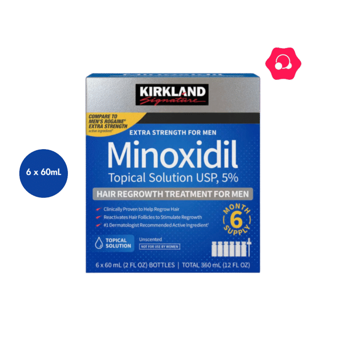 KIRKLAND Signature 5% Minoxidil Solution Hair Regrowth Treatment For Men