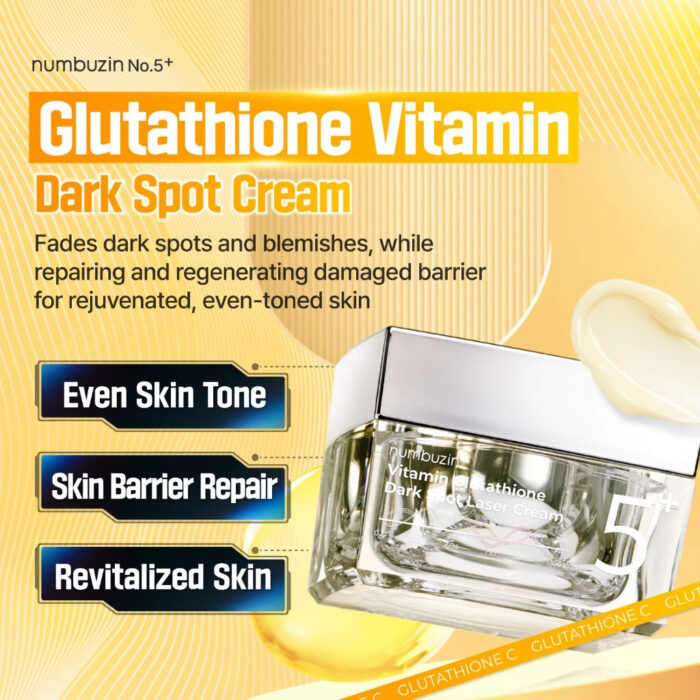 numbuzin No. 5 Vitamin Glutathione Dark Spot Laser Cream (50mL) - Image 8