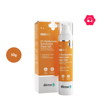 The Derma Co 1% Hyaluronic Sunscreen Aqua Gel SPF50+ PA++++ (50g)