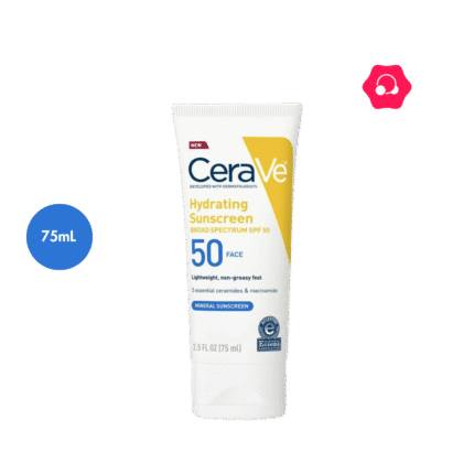 CeraVe Hydrating Mineral Sunscreen SPF 50 Face Lotion SPF 50+ PA++++