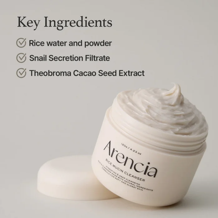 Arencia Rice Mucin Cleanser (120g) - Image 4