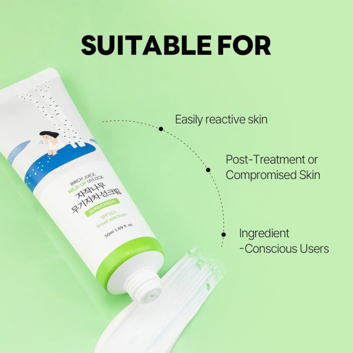 ROUND LAB Birch Mild-Up Sunscreen SPF 50+ PA++++ (50mL) - Image 5