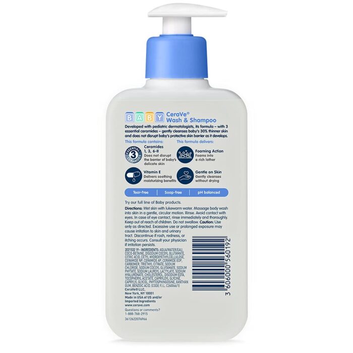 Cerave Baby Wash & Shampoo (237mL) - Image 7