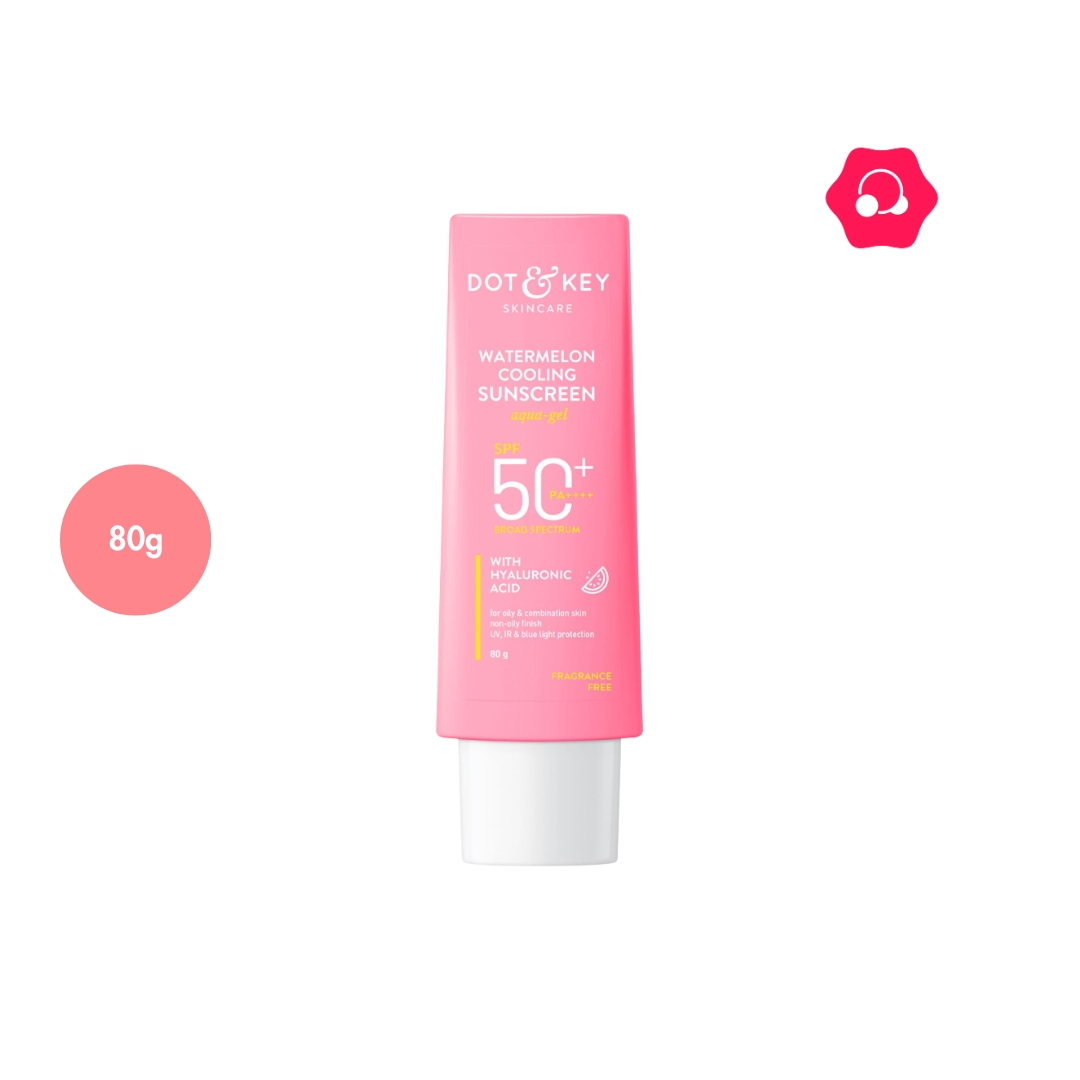 Dot & Key Watermelon Cooling Sunscreen Aqua-Gel SPF50+ PA++++ (80g) Dot & Key Watermelon Cooling Sunscreen Aqua-Gel SPF50+ PA++++ (80g)