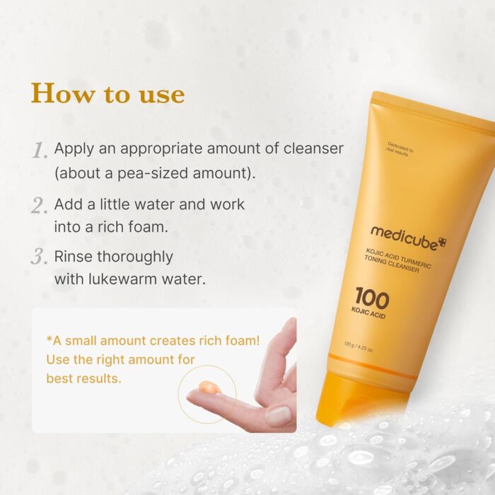 Medicube Kojic Acid Turmeric Toning Cleanser (120g) - Image 6