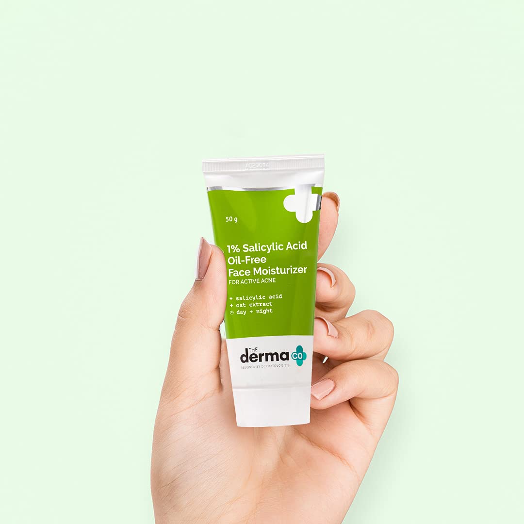 51MvKNkBcaS._SL1080_ The Derma Co 1% Salicylic Acid Oil-Free Face Moisturizer (50g) - Image 2