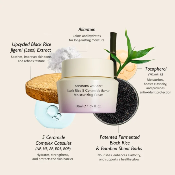 Haruharu wonder Black Rice 5 Ceramide Barrier Moisturizing Cream (50mL) - Image 5
