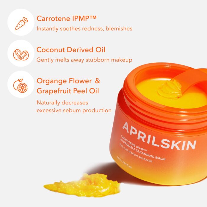 APRIL SKIN Carrotene IPMP Hydromelt Cleansing Balm (90mL) - Image 5