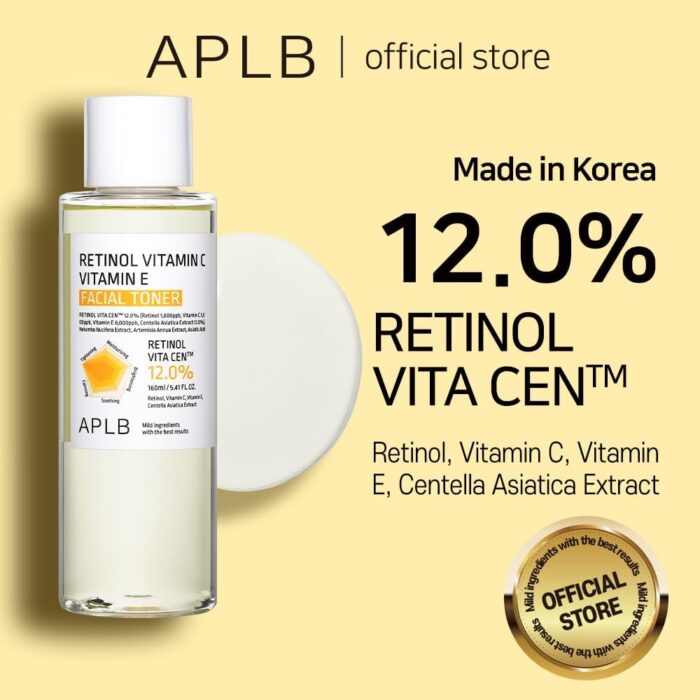 APLB Retinol Vitamin C Vitamin E Facial Toner (160mL) - Image 2