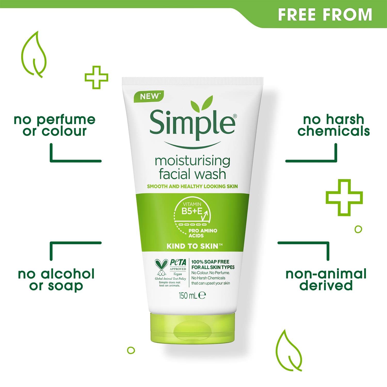 61AQxj142WL._SL1500_ Simple Moisturising Facial Wash (150mL) - Image 3