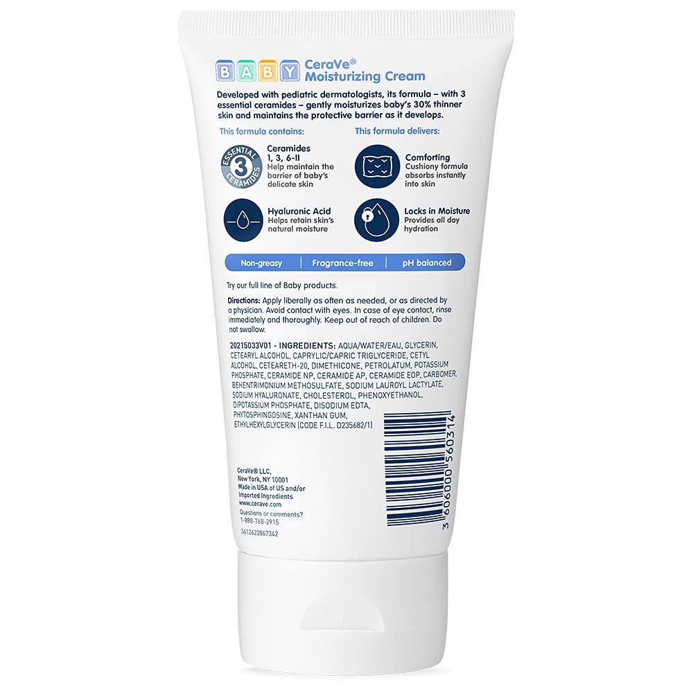 61FzvoK7BeL._SL1000_ CeraVe Baby Moisturizing Cream (237mL) - Image 10