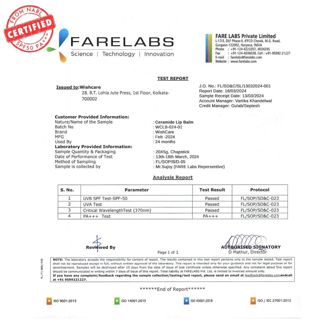 61cKYmKkWrL._SL1080_ WishCare Ceramide Lip Balm Tinted SPF 50 PA+++ (5g) - Image 2