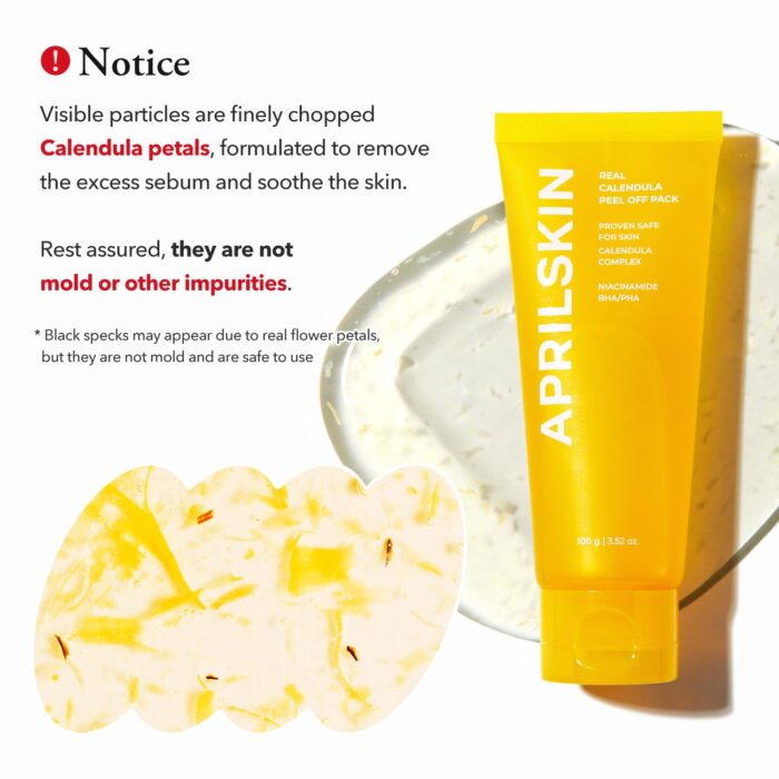 APRIL SKIN Real Calendula Peel Off Pack (100g) - Image 5