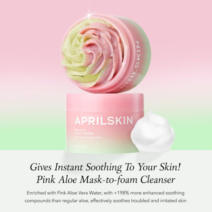 APRIL SKIN Pink Aloe Pack Cleanser (120g)