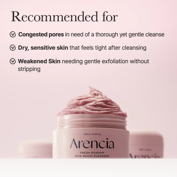 Arencia Fresh Rosehip Mochi Cleanser (120g) - Image 7