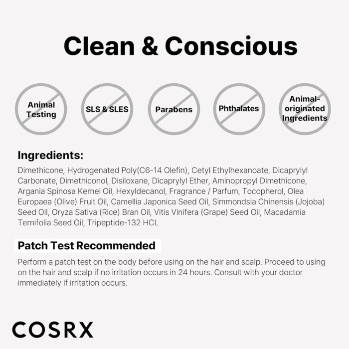 COSRX Peptide-132 Ultra Perfect Hair Bonding Oil Serum (28mL) - Image 9