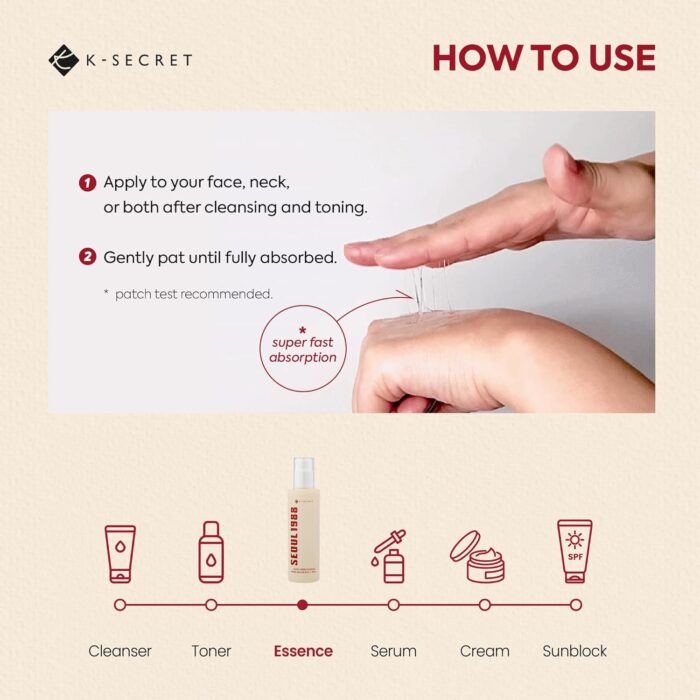 K-SECRET Seoul 1988 Essence : Snail Mucin 97% + Rice (100mL) - Image 5