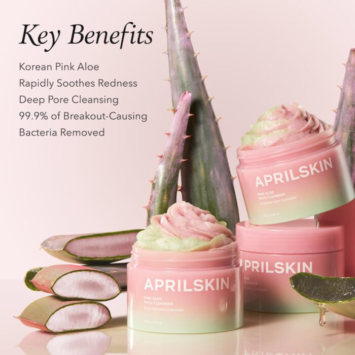 APRIL SKIN Pink Aloe Pack Cleanser (120g) - Image 3